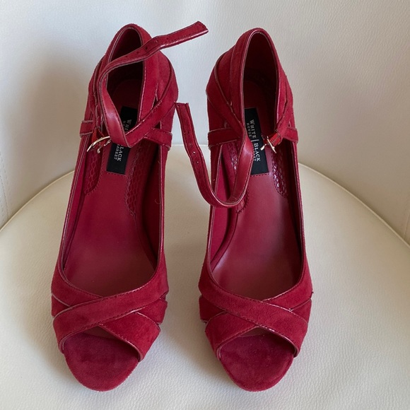 White House Black Market Shoes - New White House Black Market leather (suede) peep toe 3.75 inch heel pumps s 7
